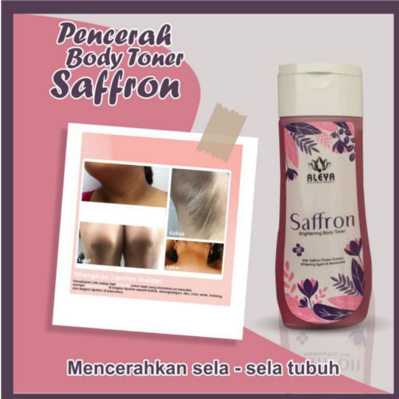 TONER BADAN ALEYA Saffron whitening BPOM Original