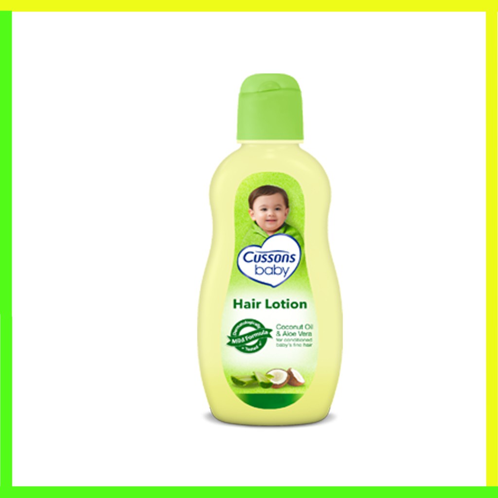 CUSSONS BABY HAIR LOTION 100ML COCONUT OIL ALOEVERA - Merawat Rambut Kulit Kepala Bayi