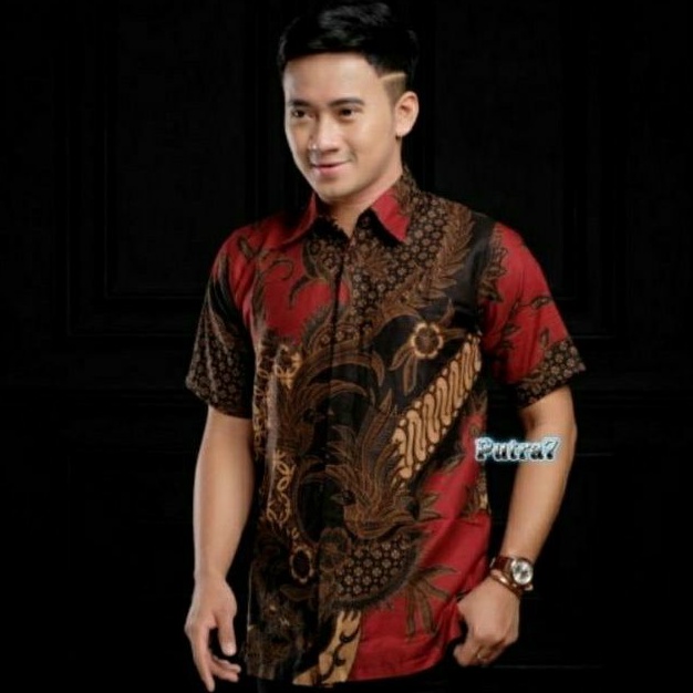 Batik Kurnia - Hem Batik Pria Lengan Pendek Katun Primis Halus M L XL XXL 556