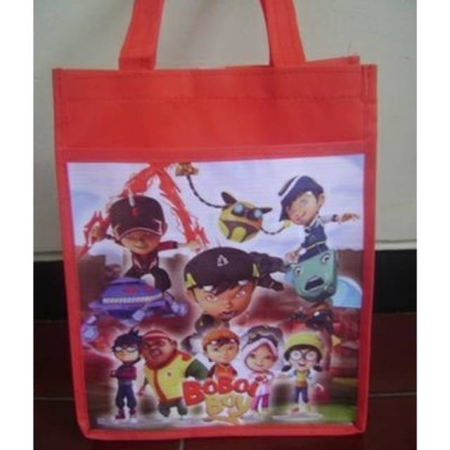 

Tas jinjing kartun boboiboy | tas karakter ultah anak | goodie bag | tas spunbond | hot sale, murah