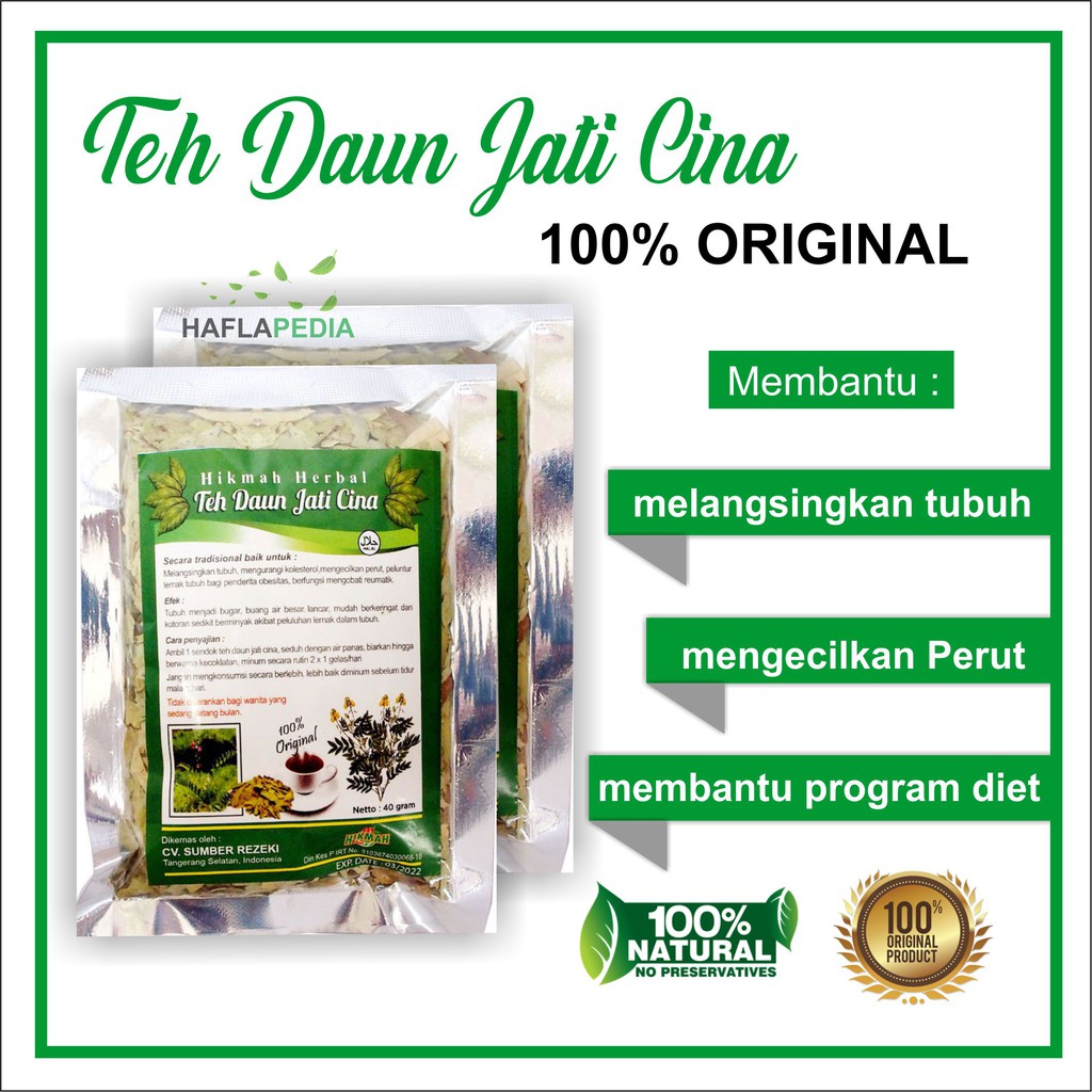 Teh Daun Jati Cina Original 100% Asli Alami Herbal Teh Daun Jati Teh Jati Cina Teh Diet