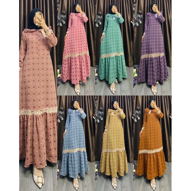 COD GAMIS CRINGKEL RUBIAH RENDAH TERBARU SUPER MEWAH GAMIS RUBIAH DOT PREMIUM SUPER MEWAH