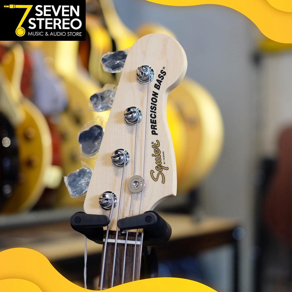 Squier Affinity Series Precision PJ Bass Guitar Laurel FB Charcoal Frost Metallic