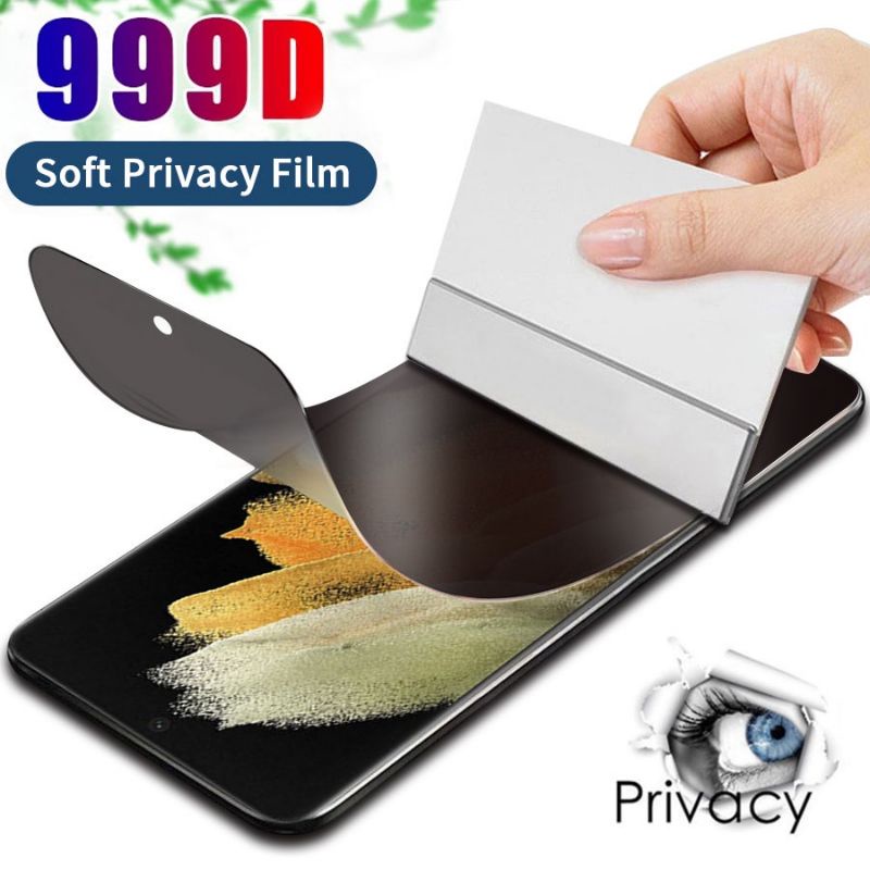 Samsung A13 A12 A11 A22 A23 A32 M12 M11 Anti Gores Hydrogel Spy Privacy Screen Guard Protector Plastik Jelly Lentur Tidak Bisa Buka Kunci Layar Depan