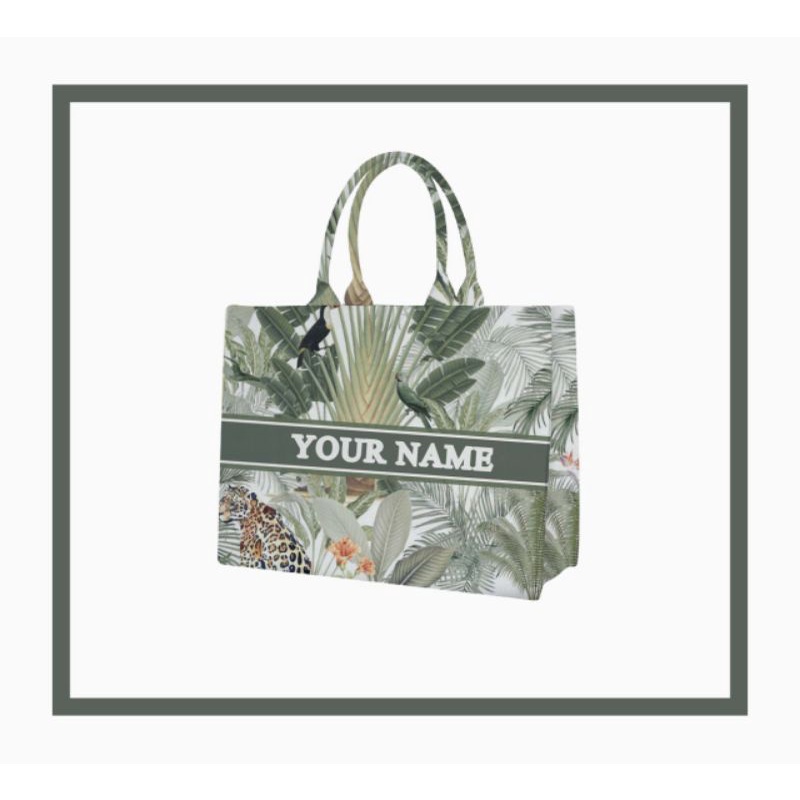 Tas Custom Print Motif Macan Tutul