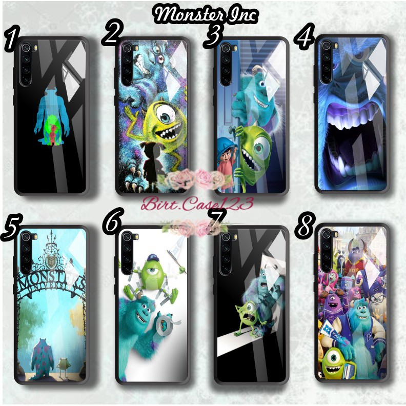 Case casing softcase silikon Gambar MONSTER INC back case glass samsung j2prime j3 j5 a01 a51 etc