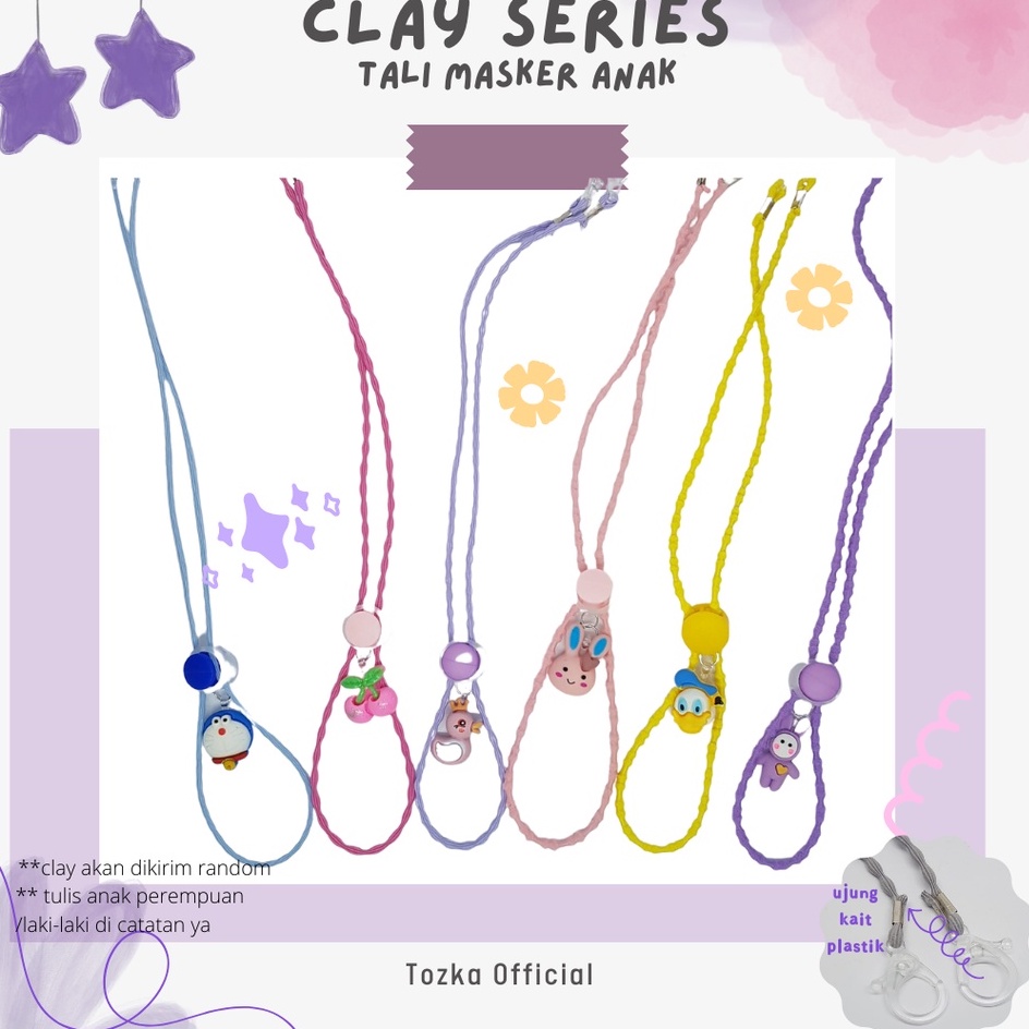 Clay ring series I Tali masker konektor masker anak anak i Lanyard