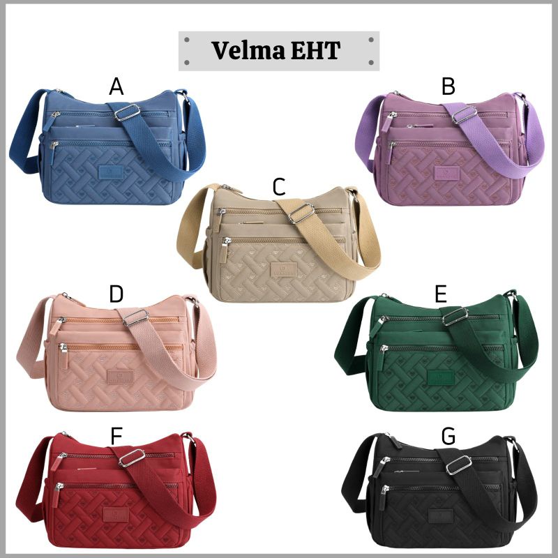 TAS SELEMPANG WANITA POLOS BORDIR YUESITE VELMA ORI CROSSBODY