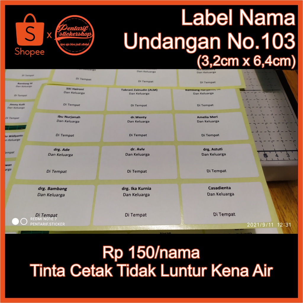 

Jasa Cetak Label Nama Undangan No.103