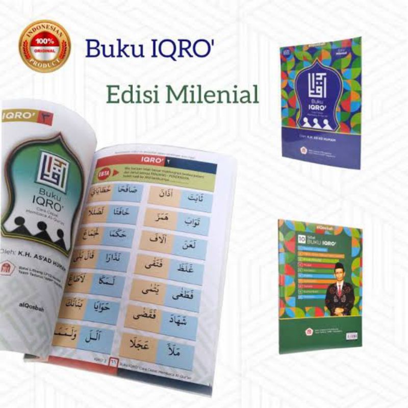 Jual Buku IQRO MILENIAL Disertai Latin Cara Cepat Membaca Alquran Full ...