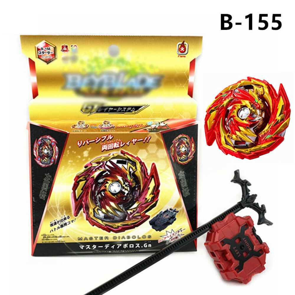 B-155 Beyblade Fire Starter Master Diabolos Gn Dengan Launcher L / R Untuk Mainan Anak