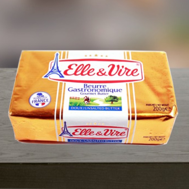 Butter Unsalted Elle &amp; Vire (200 gr)