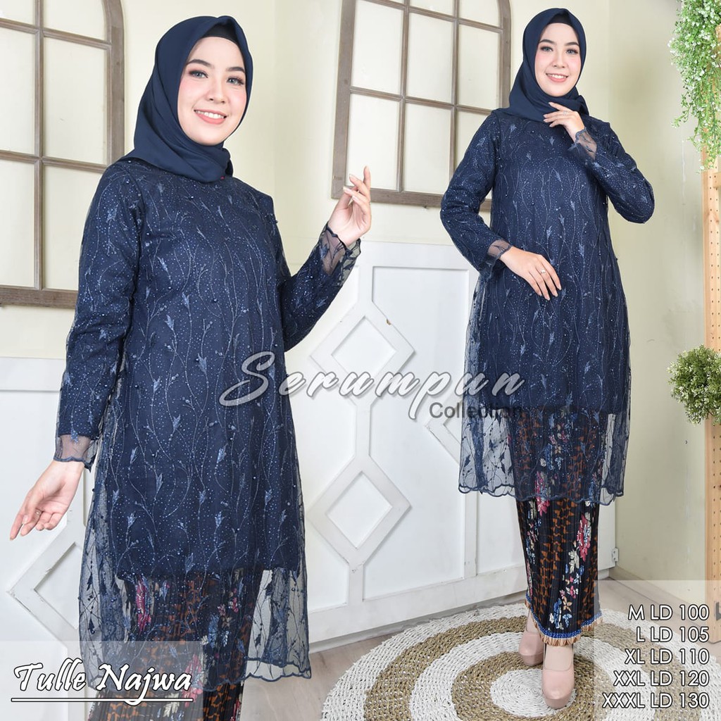 SER SET KEBAYA  TUNIK TILLE JUMBO  KEBAYA  TILLE MUTIARA 