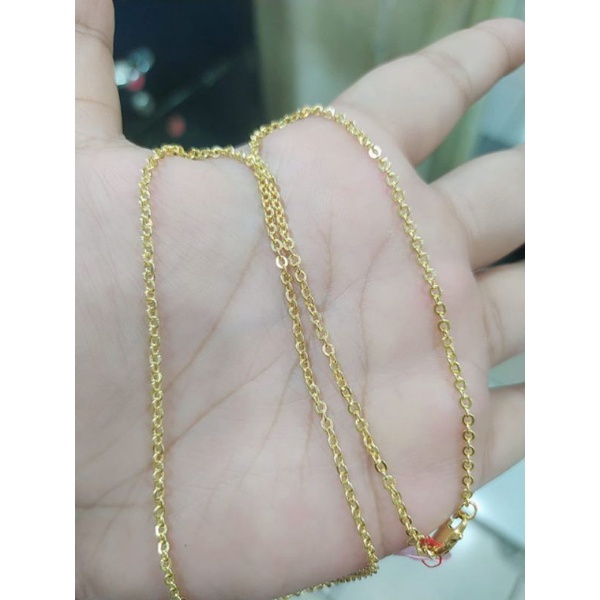 KALUNG NORI VENSY PANJANG 60CM / KALUNG PERAK ASLI SILVER 925 LAPIS EMAS/ KALUNG FASHION WANITA TERBARU