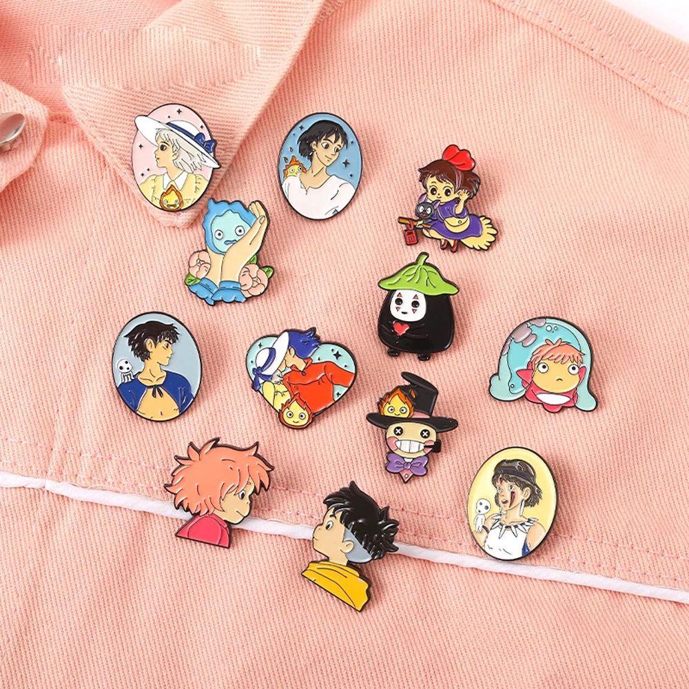 Lanfy Lapel Pin Aksesoris Hadiah Cosplay Ransel Kartun Dekorasi Lencana Anime Film Karakter Badge Pin Anime Badge