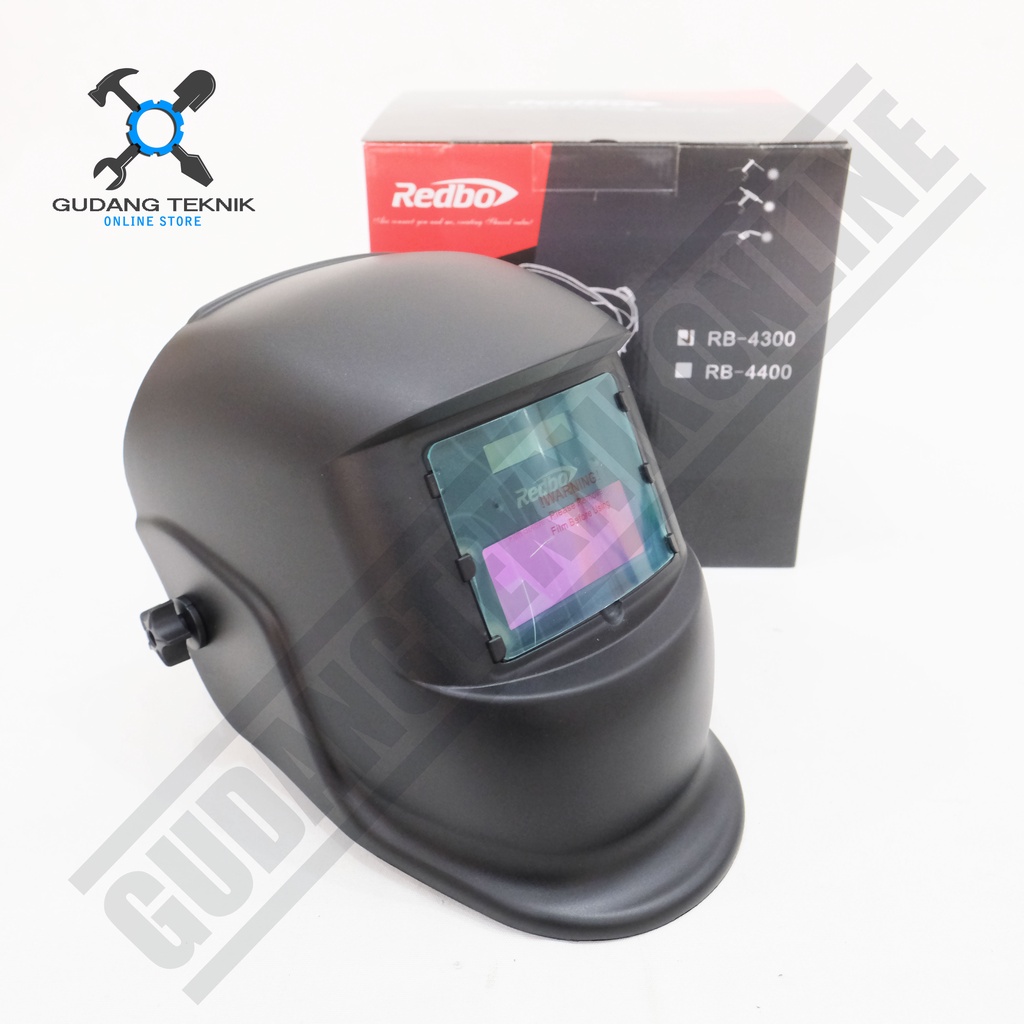 Helm Las Otomatis REDBO RB4300 / Kedok Las Otomatis Auto Darkening - Topeng Las REDBO RB 4300