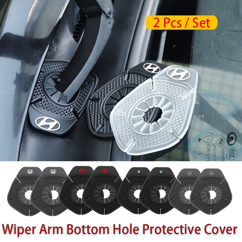 2pcs Cover Pelindung Wiper Kaca Depan Mobil Bahan Silikon Untuk Hyundai i10 Kona Getz Accent Elantra Sonata Tucson I30 Santafe Creta ix35 I20 Ix40 H1