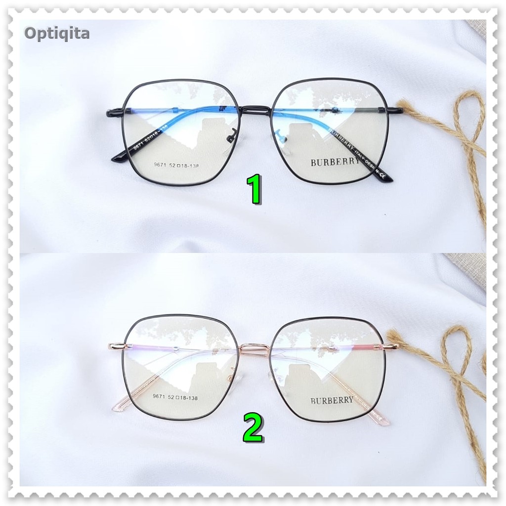 Paket Kacamata Photocromic Anti Radiasi Blueray Kotak Wanita 9671