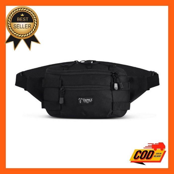 Hustle Black Original X Atva Tas Selempang Casual Hitam Pria Daily Sling Bag Jalan Santai Hangout Sl