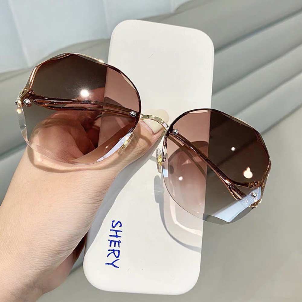 Kacamata UV400 [ Brown ] Anti Radiasi - Sunglasses Wanita Korea - HM8101