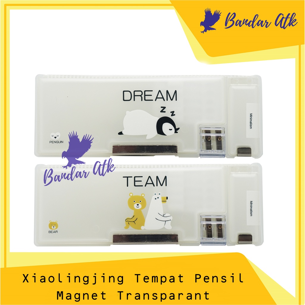 

XIAOLINGJING Tempat Pensil Magnet Transparant Pencil Case [1 PCS]