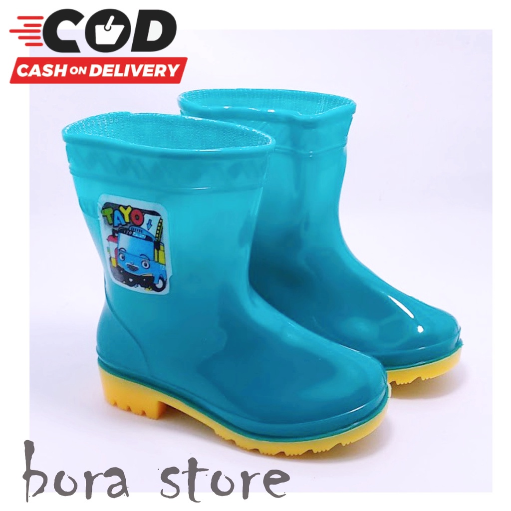 SEPATU BOOT AIR MOTIF KARTUN TAYO KEREN TERPOPULER / KARET IMPORT ORIGINAL cod