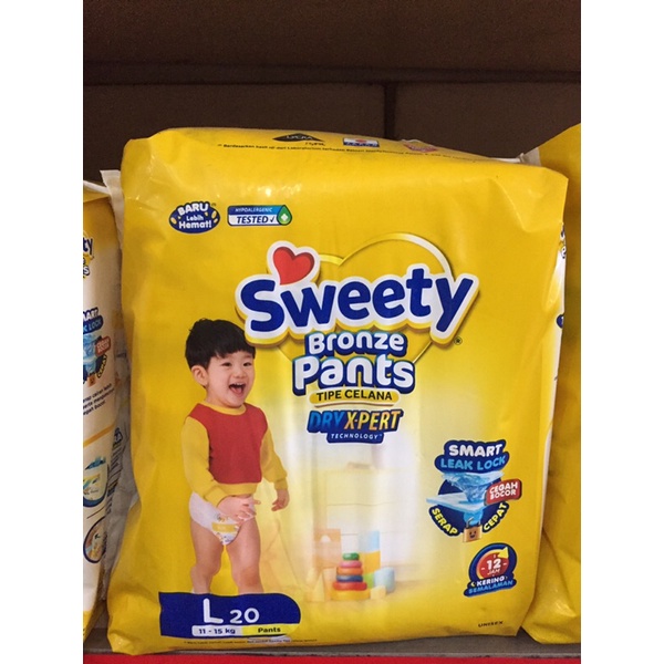 Pampers Sweety Bronze Pants ukuran L ( 11-15 kg ) type celana isi 20