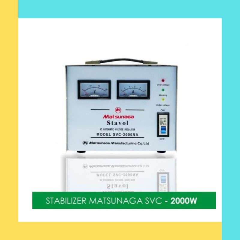STABILIZER LISTRIK STAVOLT MATSUNAGA SVC 2000W VOLTAGE / STAVOLT MTS SVC