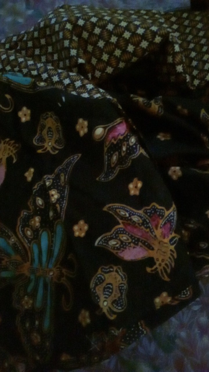 Coupel Gamis Batik Sogan Padi Kombinasi Batik Modern