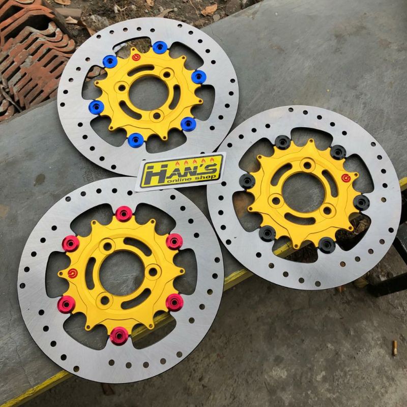 DISK BREMBO ROTOR GOLD LUBANG 3 MIO J MIO GT SOUL MIO M3