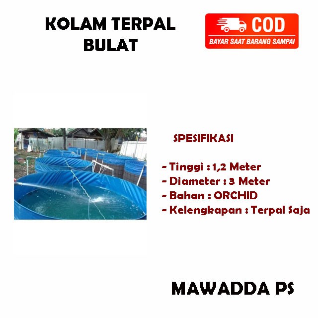 Kolam terpal Bulat Diameter 3