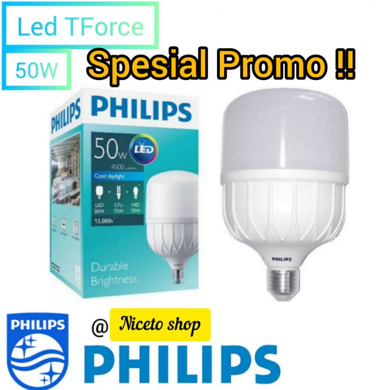 Lampu Led Philips TForce 50W 50Watt Cool Daylight / Putih