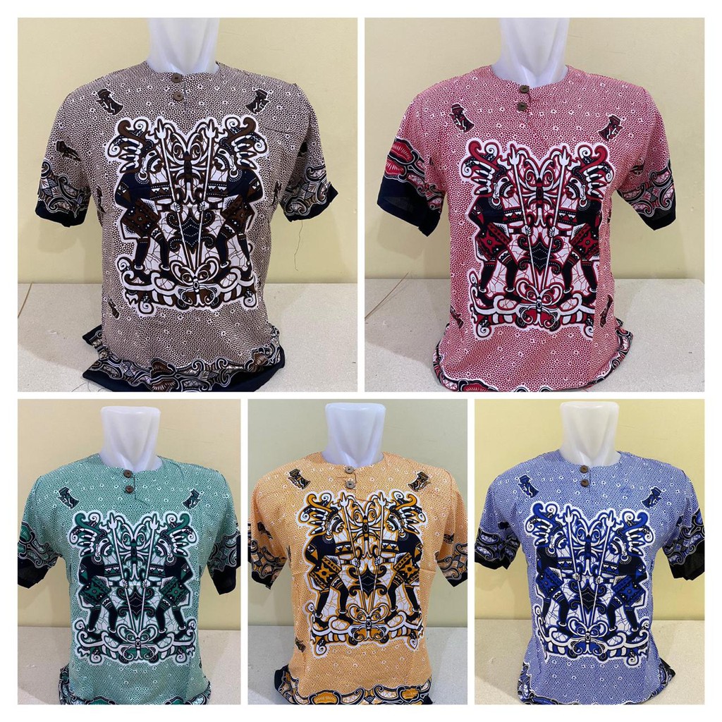 BAJU BALI PRIA MOTIF ASMAT DASAR WARNA ALLSZ