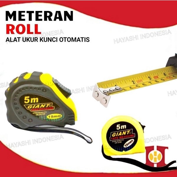 Meteran Otomatis Roll Meter Alat Ukur Tukang Bangunan Measuring Tape