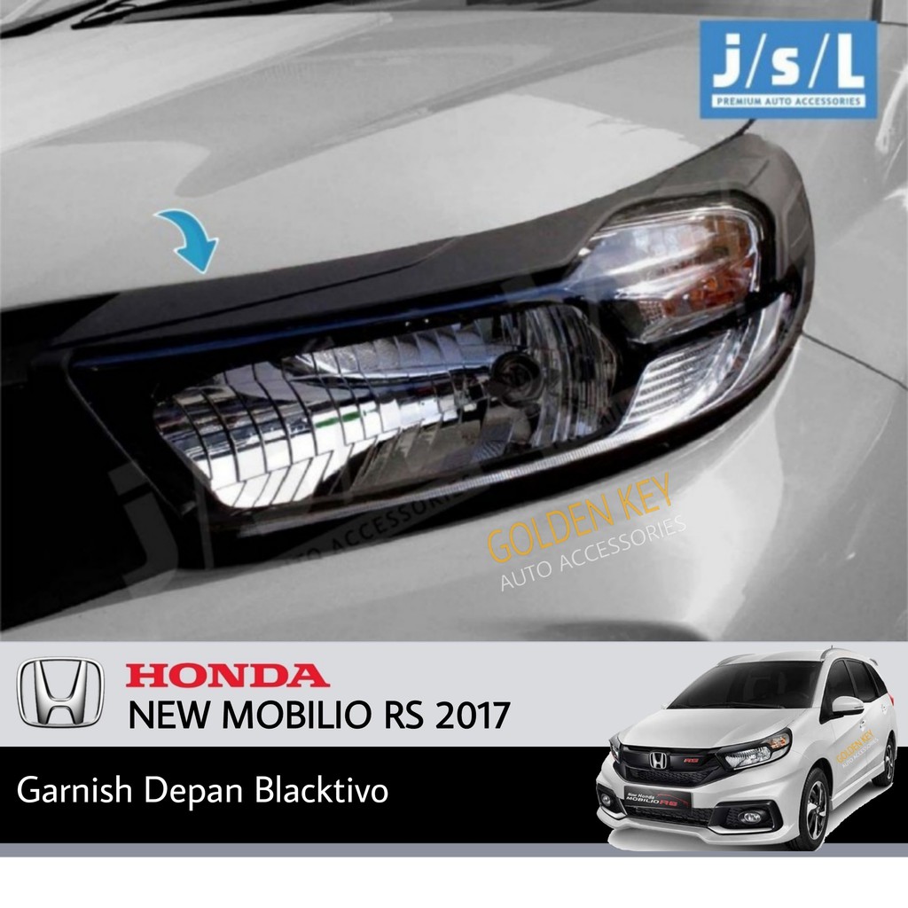 JSL Garnish Depan New Mobilio RS 2017 Head Lamp Garnish Blacktivo