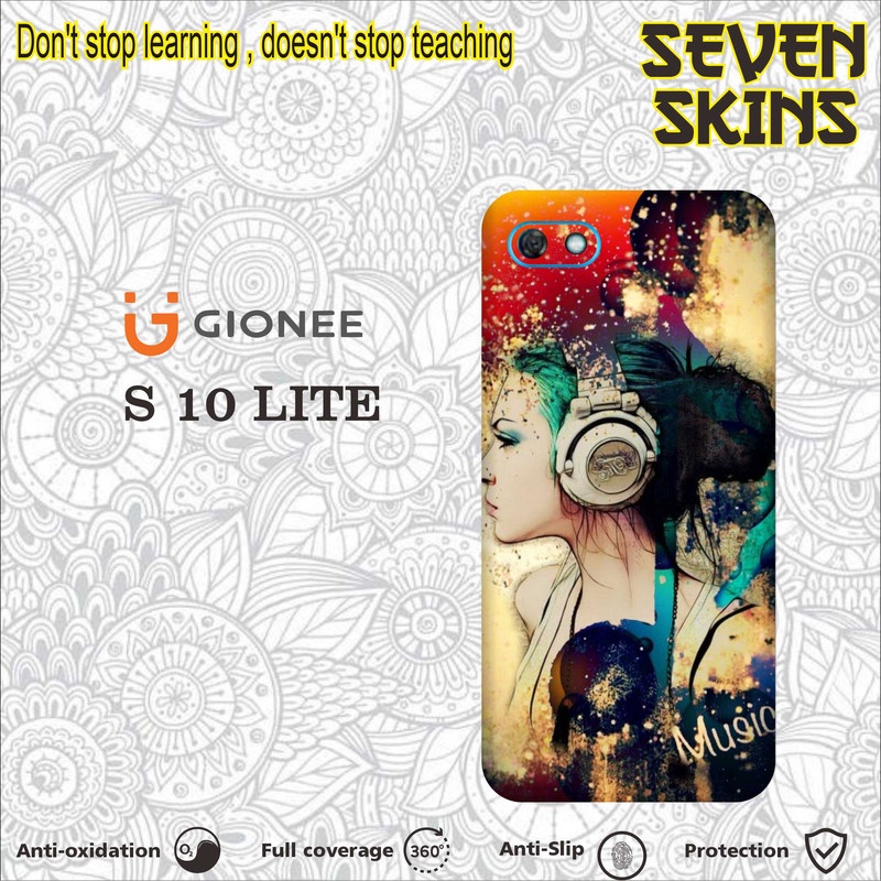 SKIN HANDPHONE DAPAT 2 PCS  GIONEE S10 LITE MUSIC