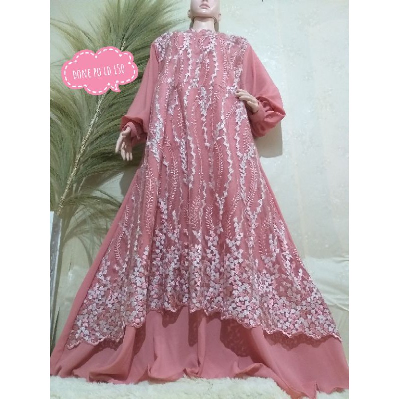 gamis brukat jumbo (po smpi ld 150 100kg up)