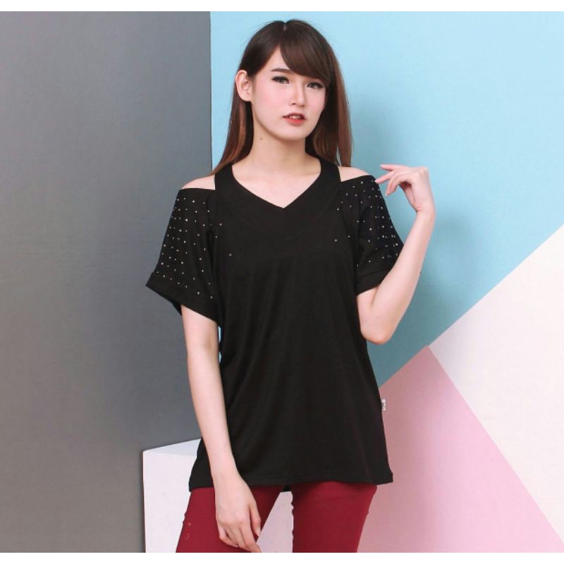 (LD 105cm) XL-XXL ATASAN BIGSIZE MOTE PAKAIAN WANITA ATASAN BIGSIZE ATASAN JUMBO