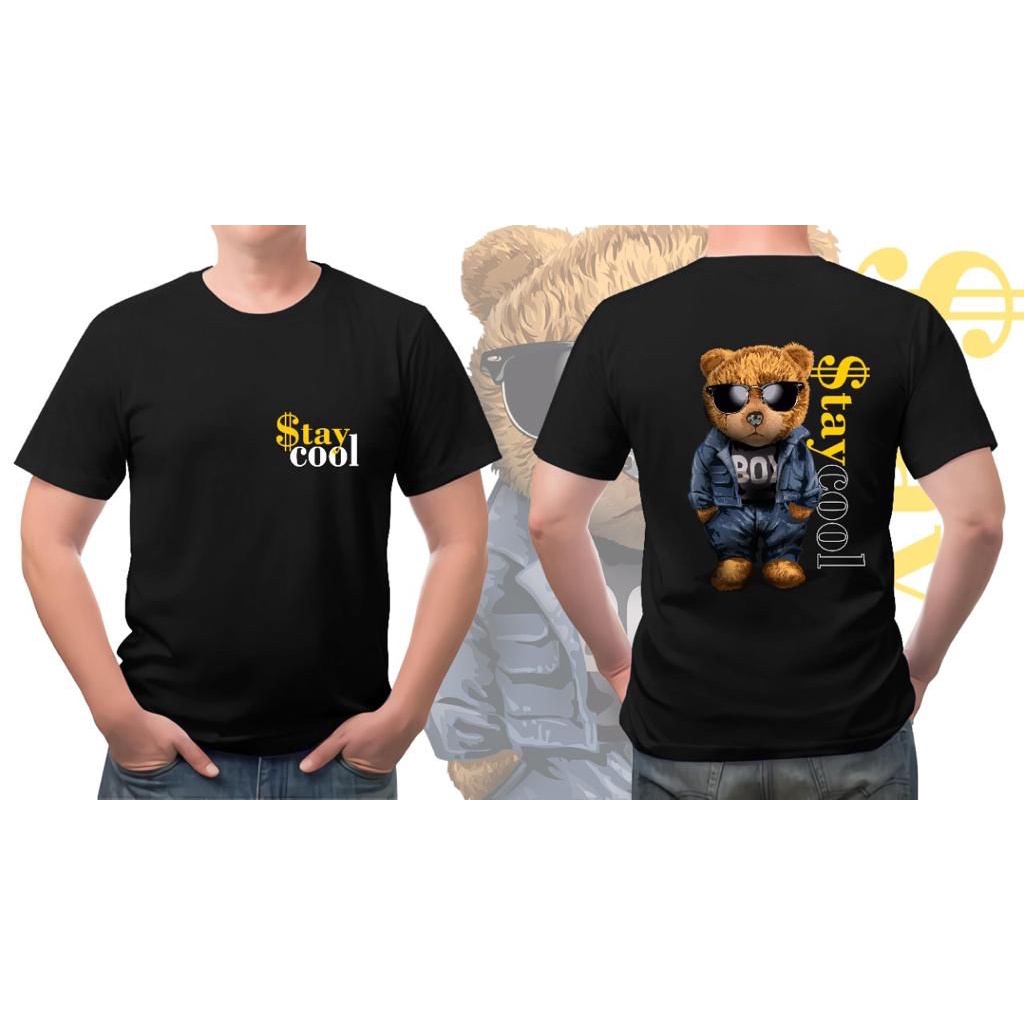 Kaos murah Kaos distro murah baju  distro pria t-shirt murah combed30s BEAR STAY COOL