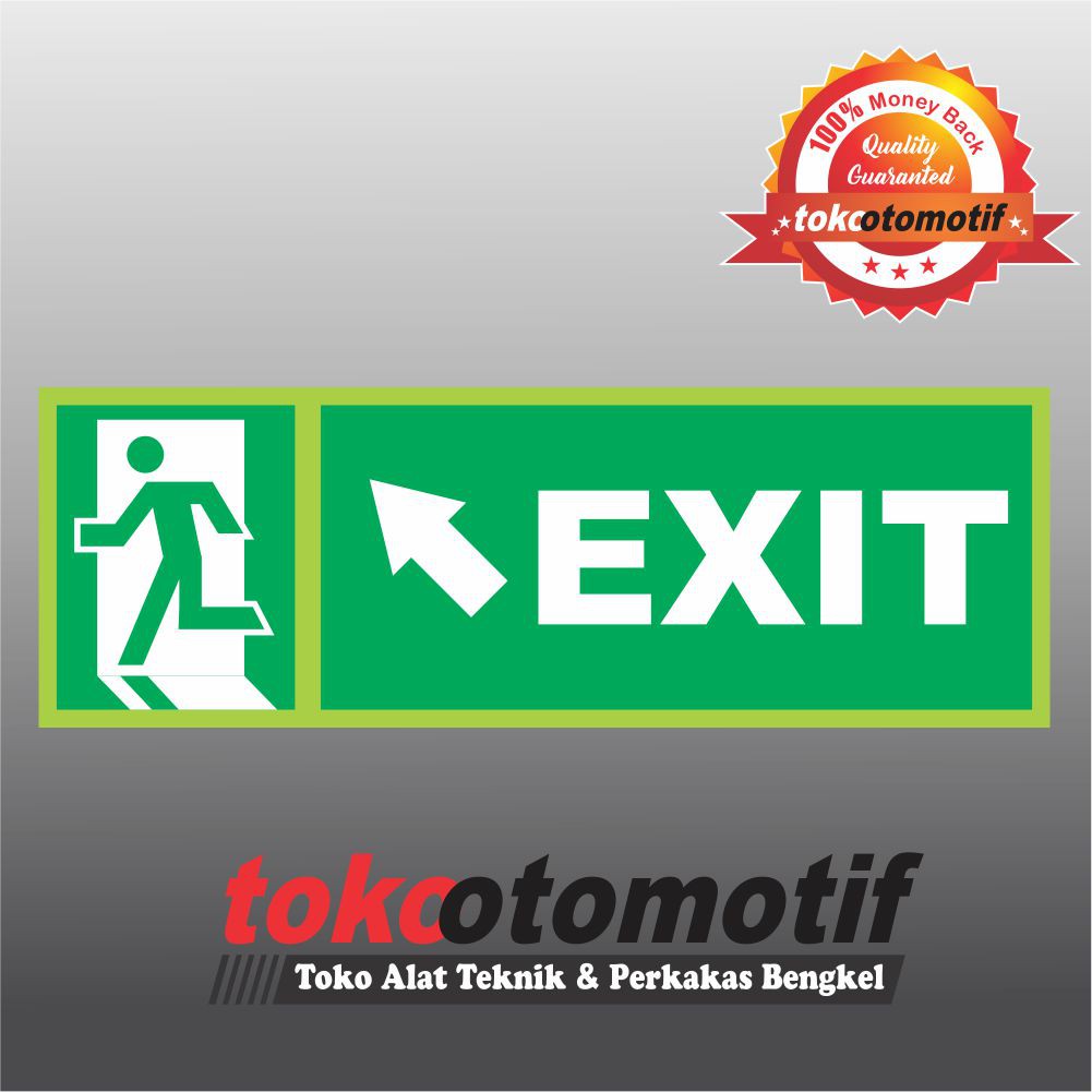 

Sticker Safety Sign K3 Tanda Arah Exit Top Left