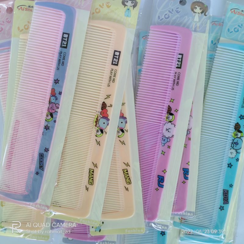 Sisir Rambut Panjang Karakter BT21 BTS - Sisir Pangkas Karakter Lucu
