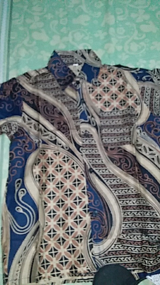 Batik Couple Keluarga Modern Sania Ruffle Ori Ndoro Jowi Dnt Motif  Banyu Mili Navy Termurah Shopee