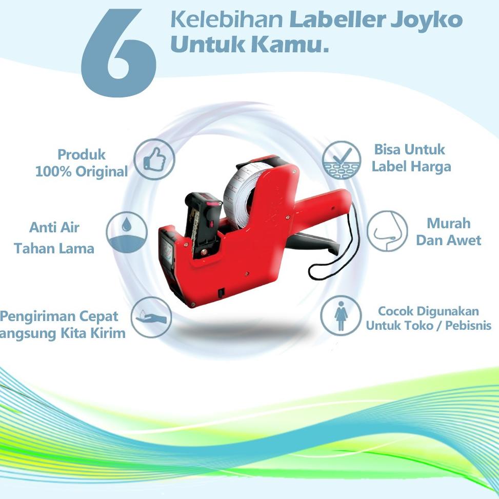 

W9O!! label harga joyko alat mesin lebel cetak price tag labeller tempel harga mx 5500m 1 baris temb