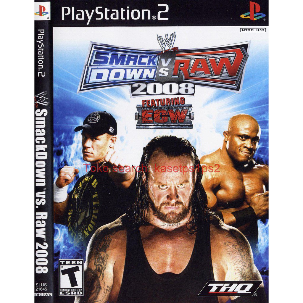 Smackdown Vs Raw 2008 Cd PS2 Kaset PS2 Game PS2