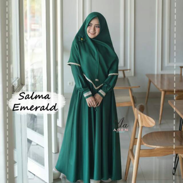 Salma Dress by aden/ gamis salma/ gamis polos aden