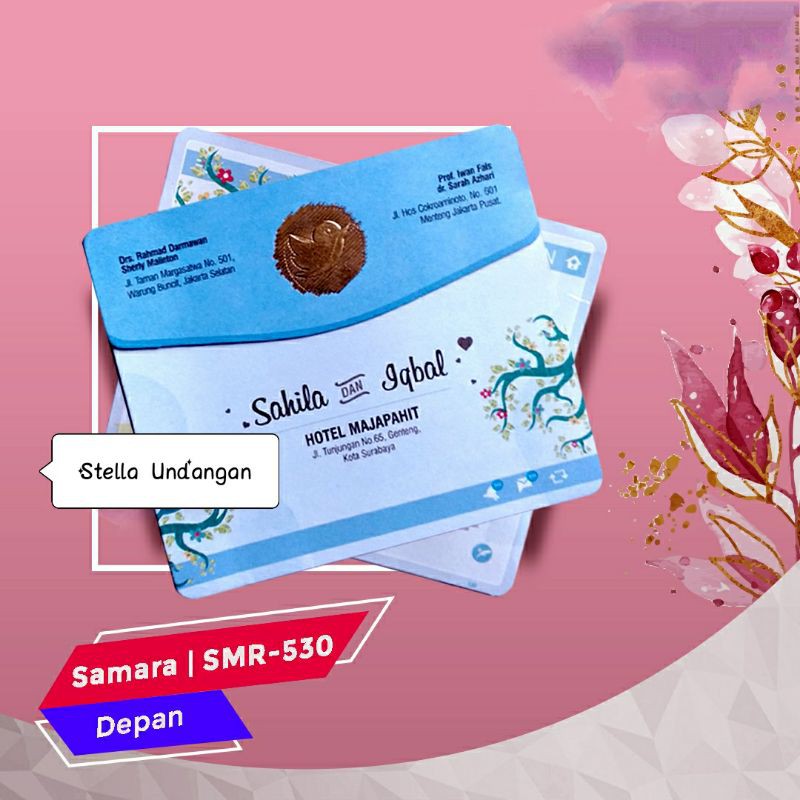 Blangko Undangan Samara 530/ Blangko Undangan Pernikahan Kosong