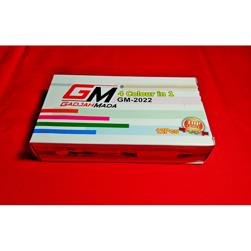 

GM 2022 Ballpen 4 Colour In 1 ( 1 Pack - 12 Pcs )