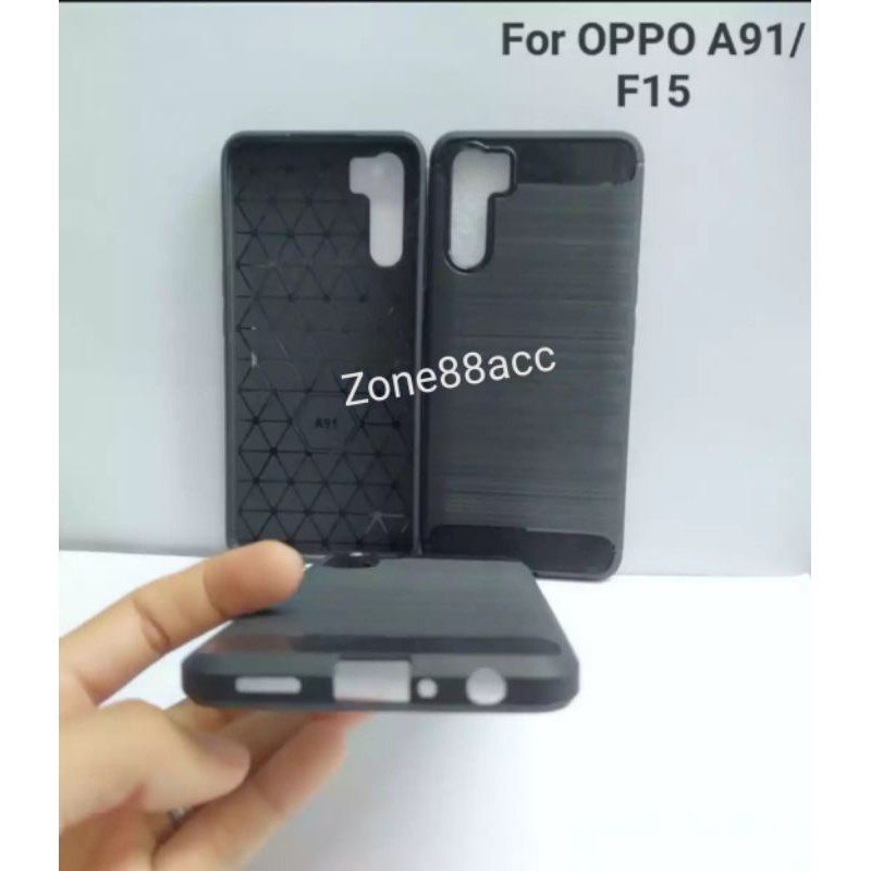 Oppo F15 A91 Reno 3 Silicon Case Softcase iPAKY Carbon Casing Cover TPU