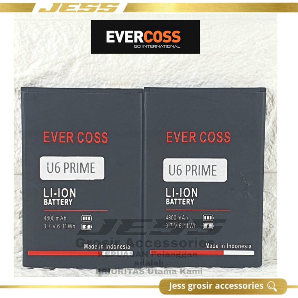 Baterai Battery Original Evercoss U6 Prime 4G LTE - Batre Evercross Xtreme 1 prime 5.5 Inchi