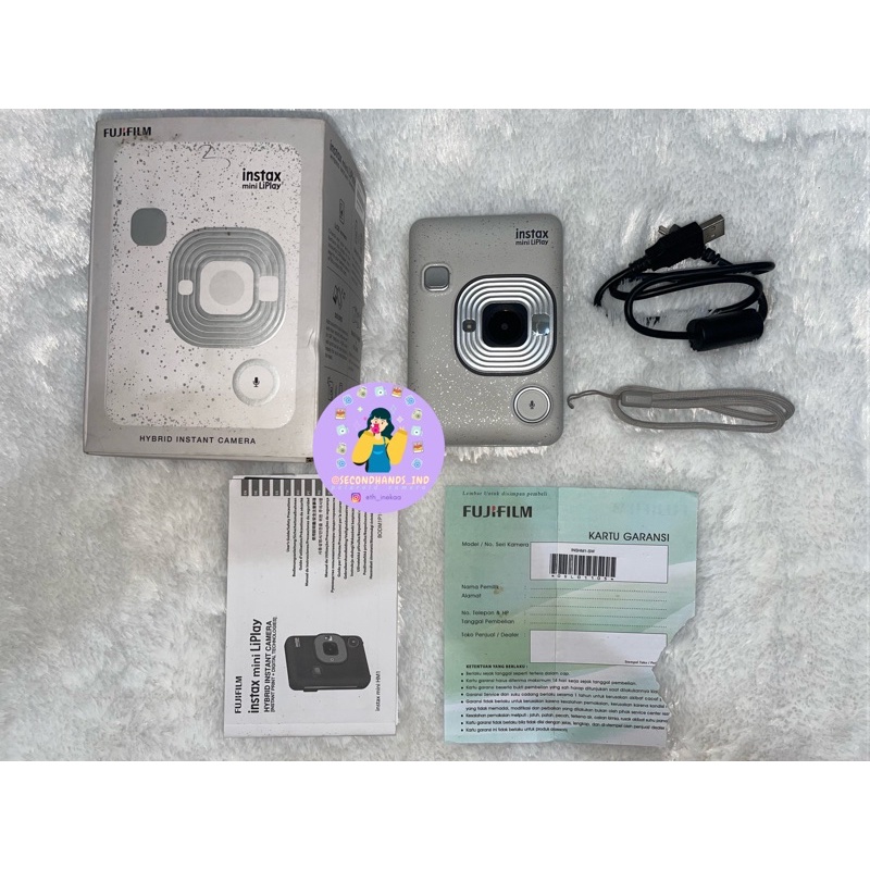 instax mini liplay. white. second